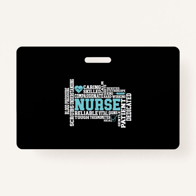 Cute Nurse RN LVN Nursing School Medical ID Badge (Front)