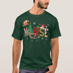 Cute Nurse Stethoscope Christmas Tree Ornaments De T-Shirt