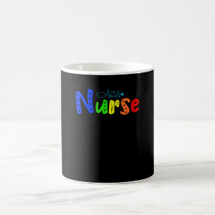 Cute Nurse Stethoscope Colourful Picu Nurse Coffee Mug