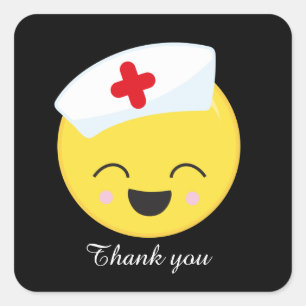 cute Nurse thank you Square Sticker