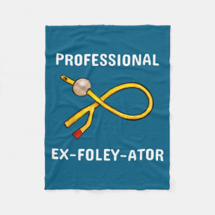 Cute Nurse Urology Crew Catheter Joke Fleece Blanket