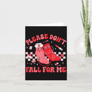 Cute Nurse Valentine Non Slip Socks Please Don't F Card