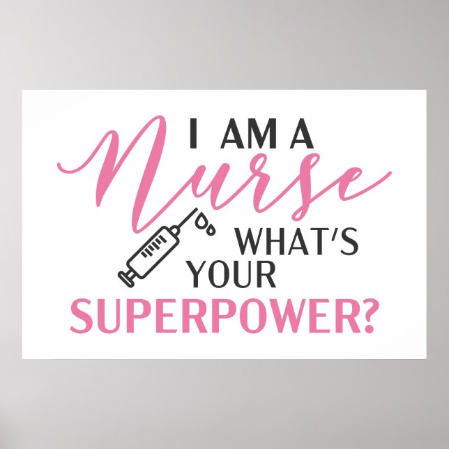 Cute Nurse word art decor poster (Front)