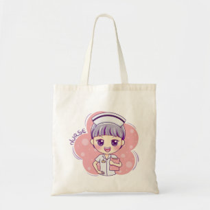 Cute Nurse Working Tote Bag