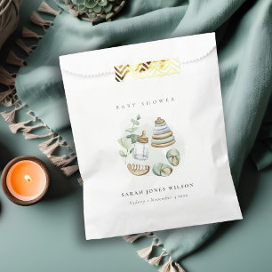 Cute Nursery Essential Leafy Green Baby Shower Favour Bags