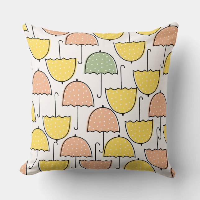 Cute Nursery pattern l Pink and yellow Cushion (Front)