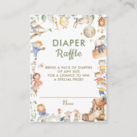 Cute Nursery Rhyme Baby Shower Diaper Raffle