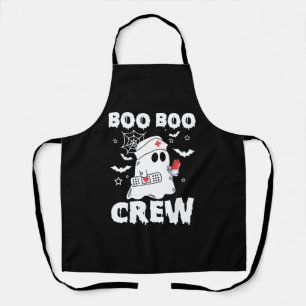 Cute Nursing Boo Boo Crew Halloween Nurse Ghost Apron