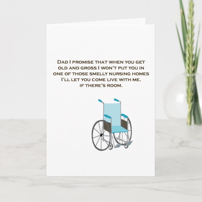 Cute Nursing Home Father's Day Greeting Cards (Front)