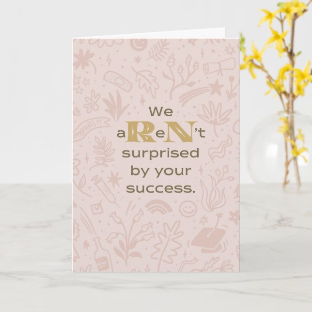 Cute Nursing School Graduation Greeting Card (Yellow Flower)