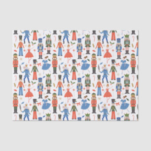 Cute Nutcracker Ballet Pattern Christmas Tissue Paper