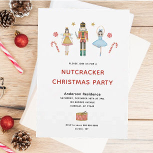 Cute Nutcracker Christmas party Holiday Card