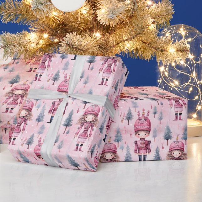 Cute Nutcracker Christmas Pattern Wrapping Paper (Holidays)