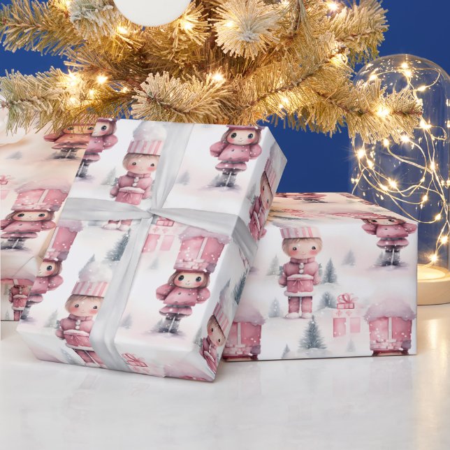 Cute Nutcracker Christmas Pattern Wrapping Paper (Holidays)