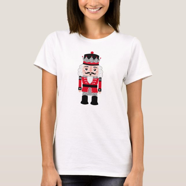 Cute Nutcracker Christmas Womens T-shirt (Front)