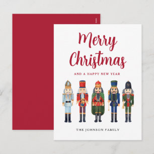 Cute Nutcracker Merry Christmas Holiday Postcard