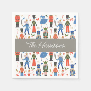 Cute Nutcracker Personalised Christmas Napkin