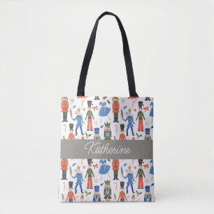 Cute Nutcracker Personalised Christmas Tote Bag