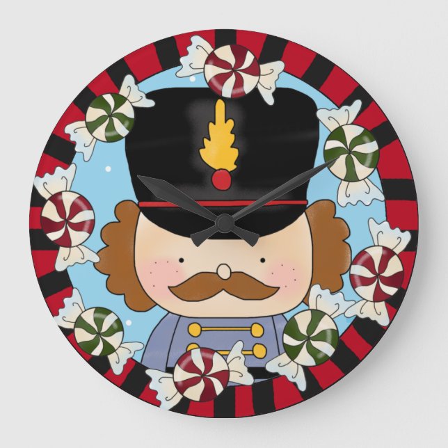 Cute Nutcracker Wall Clock (Front)