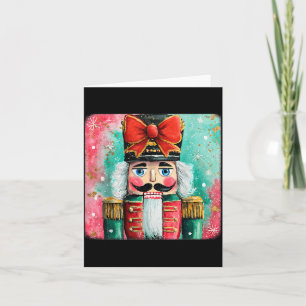 Cute Nutcracker Xmas Bows Christmas Pjs Girl Women Card