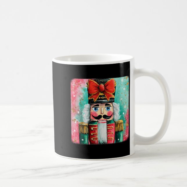Cute Nutcracker Xmas Bows Christmas Pjs Girl Women Coffee Mug (Right)