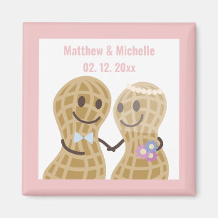 Cute Nuts About Each Other Creative Save The Date Magnet