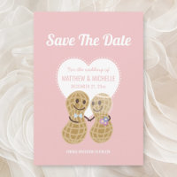 Cute Nuts About Each Other Pink Whimsical Wedding