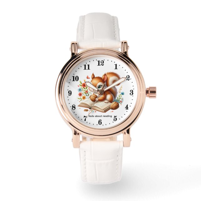 Cute nutty squirrel customisable  watch (Front)