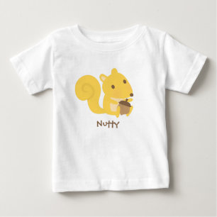 Cute Nutty Squirrel with Acorn Nut For Babies Baby T-Shirt
