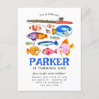 Cute O-Fish-al Reel Fun Gone Fish Fishing Birthday