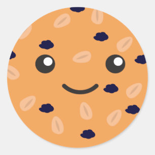 Cute Oatmeal Raisin Cookie Classic Round Sticker
