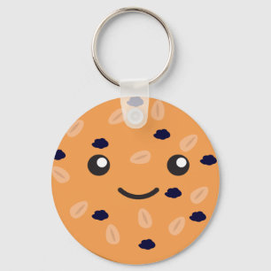 Cute Oatmeal Raisin Cookie Key Ring