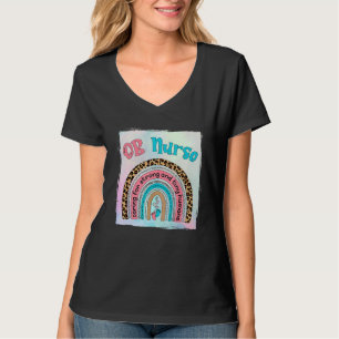 Cute Ob Nurse Rainbow Obstetrics Ob Gyn Labour Del T-Shirt