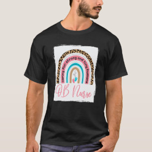 Cute Ob Nurse Rainbow Obstetrics Ob Gyn Labour Del T-Shirt