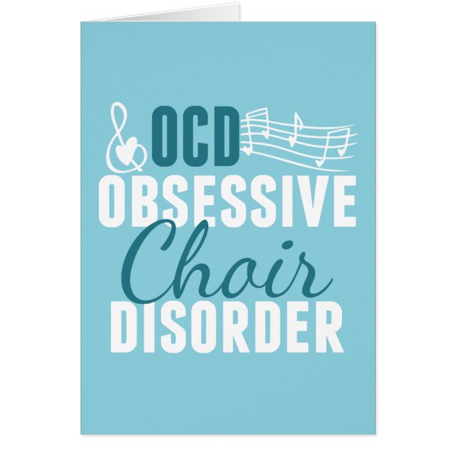 Cute Obsessive Choir Disorder Card (Front)