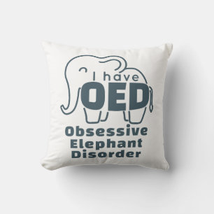 Cute Obsessive Elephant Disorder Cushion