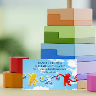 Cute Occupational Therapist Blue Sky Toys Magnetic Business Card