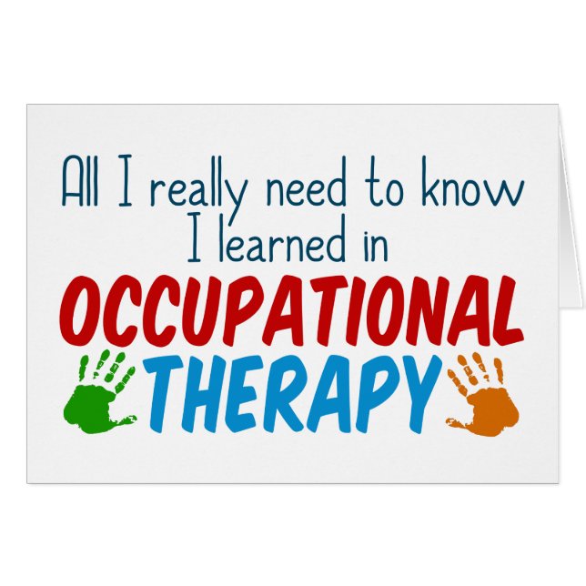 Cute Occupational Therapist Thank You Card (Front Horizontal)