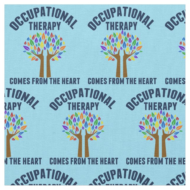 Cute Occupational Therapy Fabric (Close Up)