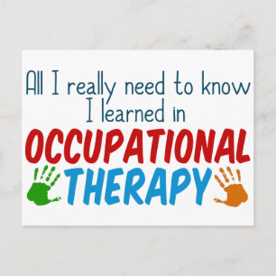 Cute Occupational Therapy Handprints Postcard