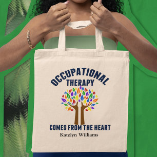 Cute Occupational Therapy Tree Personalized Tote Bag