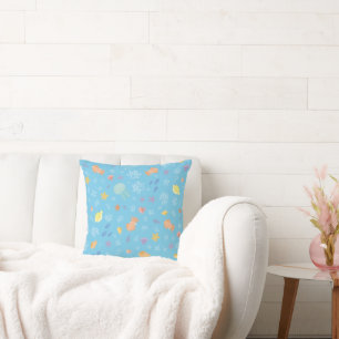 Cute Ocean Animals Double-Sided Throw Pillow