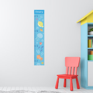 Cute Ocean Animals Growth Chart