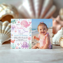 Cute Ocean Animals Oneder The Sea Birthday Photo