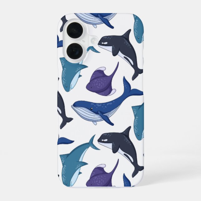 Cute Ocean Animals Pattern Phone Case (Back)