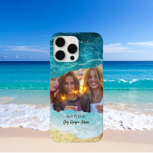 Cute Ocean/Beach Besties/Friends Custom Photo iPhone 16 Pro Max Case