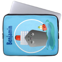 Cute ocean liner ship tug cartoon illustration