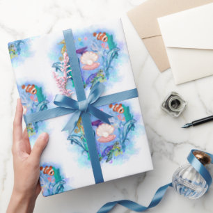 Cute Ocean Sea Animals Wrapping Paper
