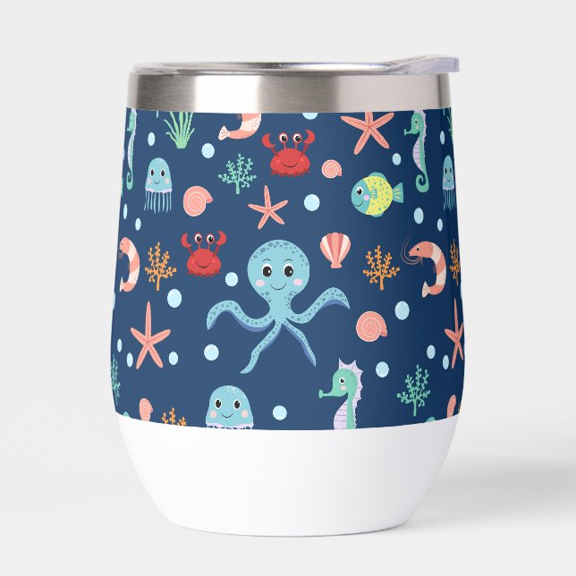 Cute Ocean Sea Life Pattern (Left)