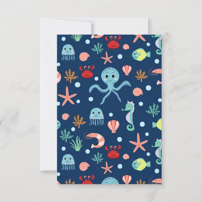 Cute Ocean Sea Life Pattern (Front)